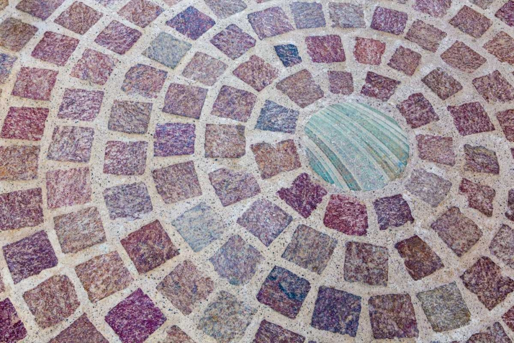 Mexico, Guanajuato Design of brick patio
